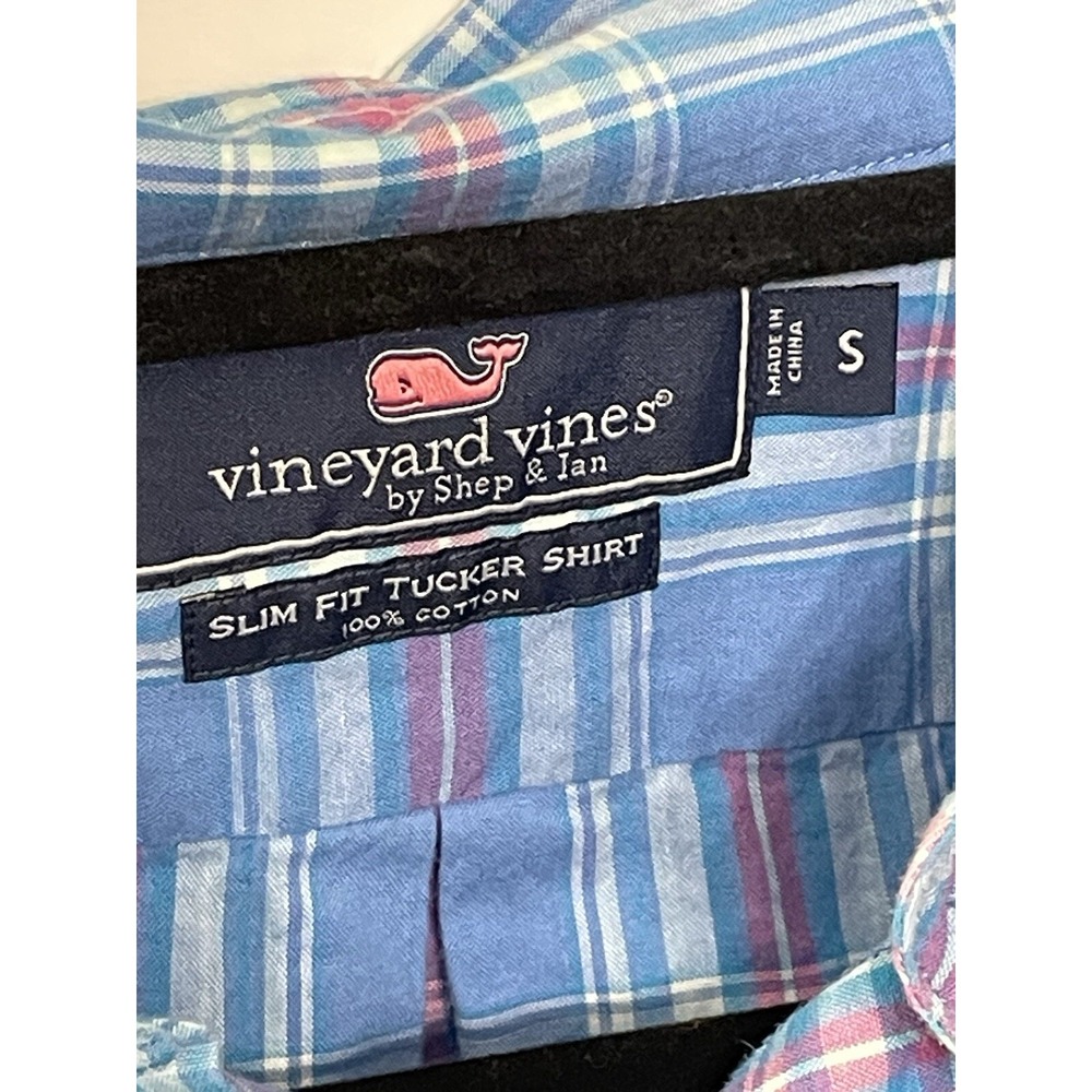 Vineyard Vines Button Down Shirts Men's Size Small Plaid Lot Of 2 Fast Ship - Picture 14 of 16